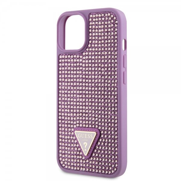 Guess iPhone 15 Plus Skal Rhinestone Lila