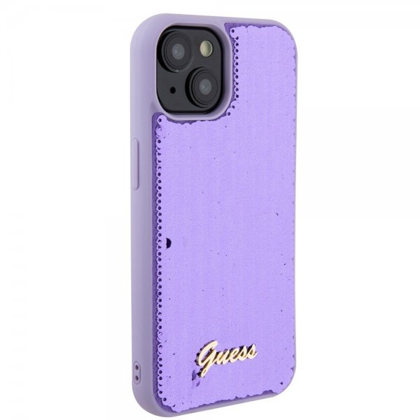 Guess iPhone 15 Plus Skal Sequin Lila
