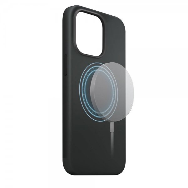 Xqisit iPhone 15 Plus Skal Silicone Case MagSafe Svart