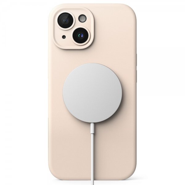 Ringke iPhone 15 Plus Skal Silicone Magnetic Pink Sand