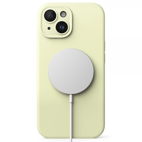 Ringke iPhone 15 Plus Skal Silicone Magnetic Sunny Lime
