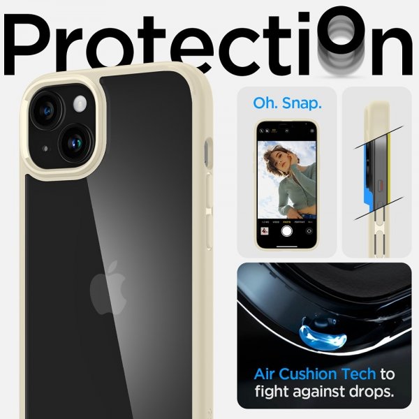 Spigen iPhone 15 Plus Skal Ultra Hybrid Mute Beige