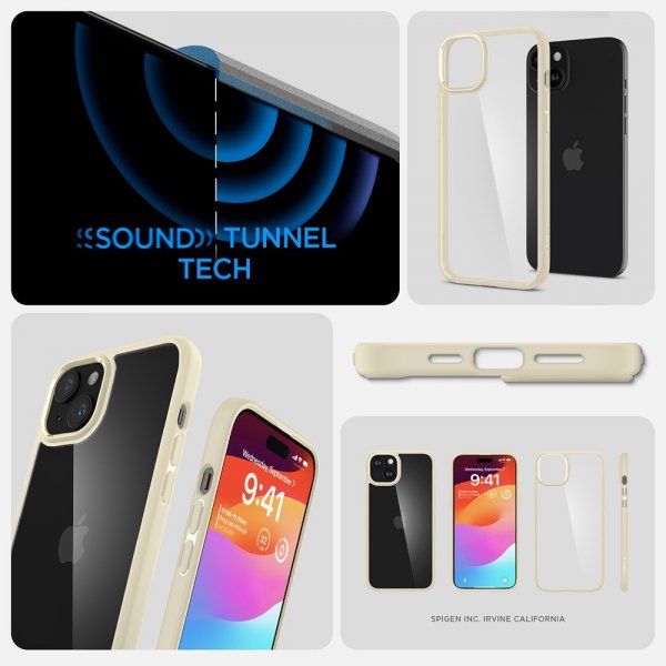 Spigen iPhone 15 Plus Skal Ultra Hybrid Mute Beige