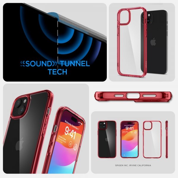 Spigen iPhone 15 Plus Skal Ultra Hybrid Red Crystal
