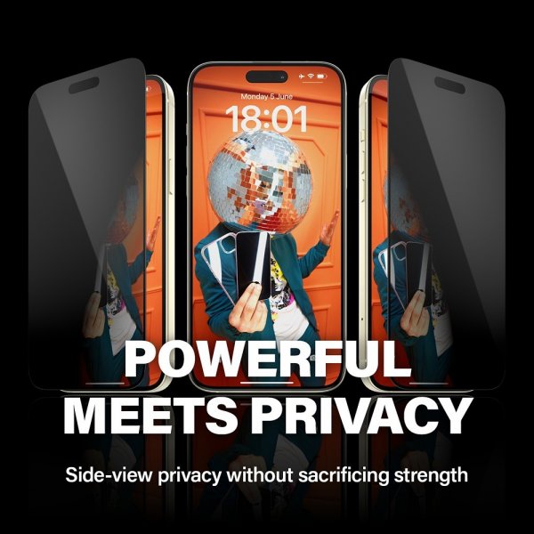 PanzerGlass iPhone 15 Plus Skärmskydd Ultra-Wide Fit Privacy EasyAligner