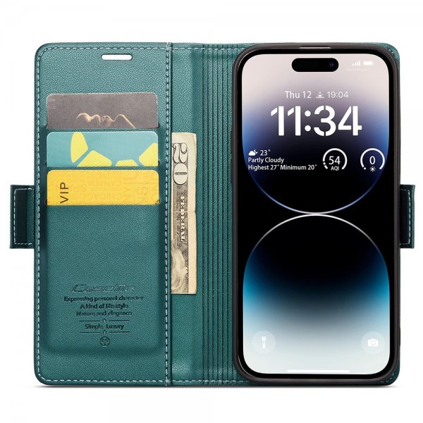 CaseMe iPhone 15 Pro Fodral 023 Series Grön