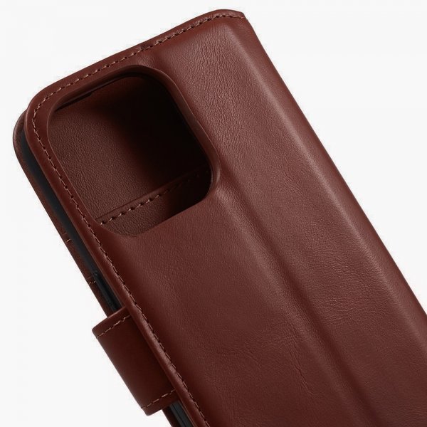 Nordic Covers iPhone 15 Pro Fodral Essential Leather Maple Brown