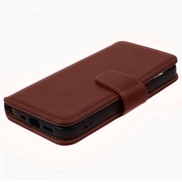 Nordic Covers iPhone 15 Pro Fodral Essential Leather Maple Brown