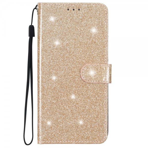 iPhone 15 Pro Fodral Glitter Guld