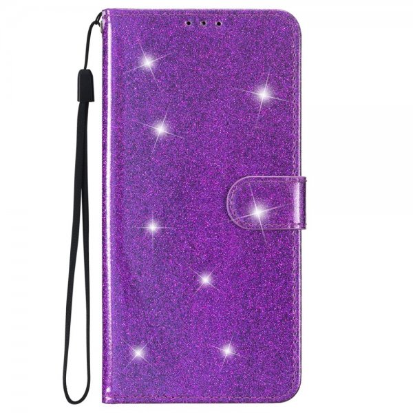 iPhone 15 Pro Fodral Glitter Lila