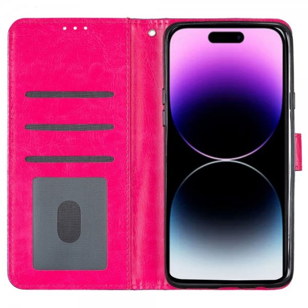 iPhone 15 Pro Fodral Glitter Magenta