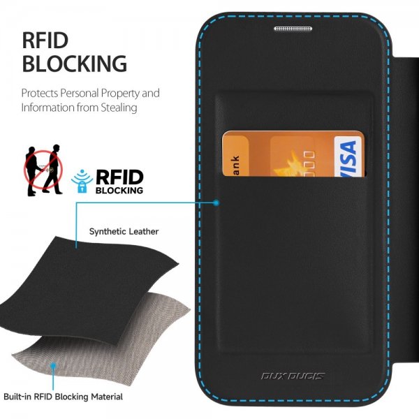 Dux Ducis iPhone 15 Pro Fodral Skin X Pro Series MagSafe Svart