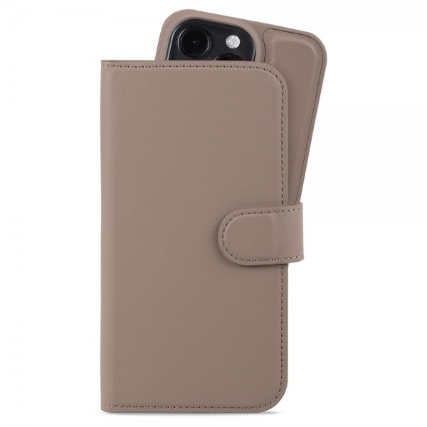 holdit iPhone 15 Pro Fodral Wallet Case Magnet Plus Mocha Brown