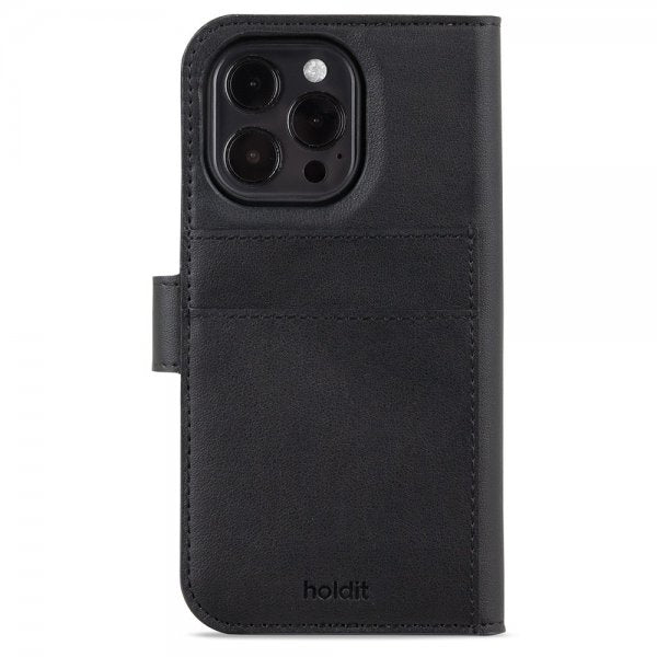 holdit iPhone 15 Pro Fodral Wallet Case Magnet Plus Svart