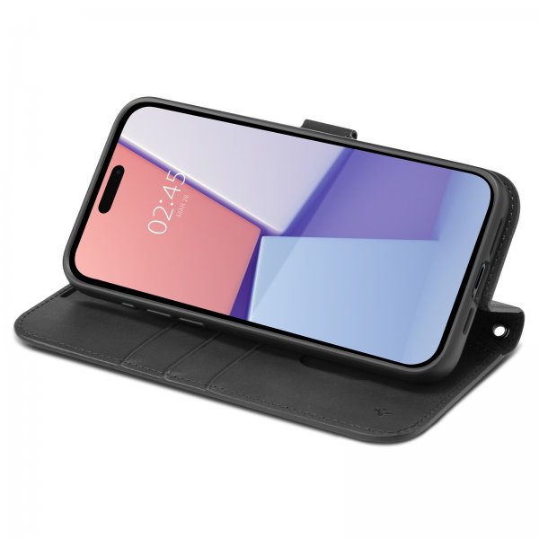 Spigen iPhone 15 Pro Fodral Wallet S Pro Svart