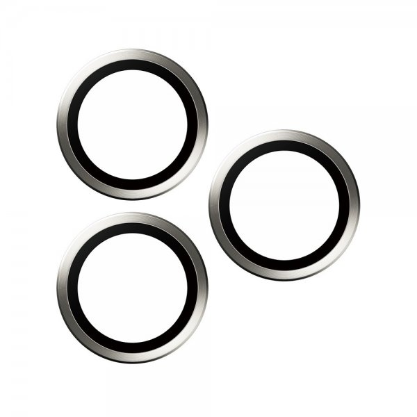 PanzerGlass iPhone 15 Pro/iPhone 15 Pro Max Kameraskydd Hoops White Titanium