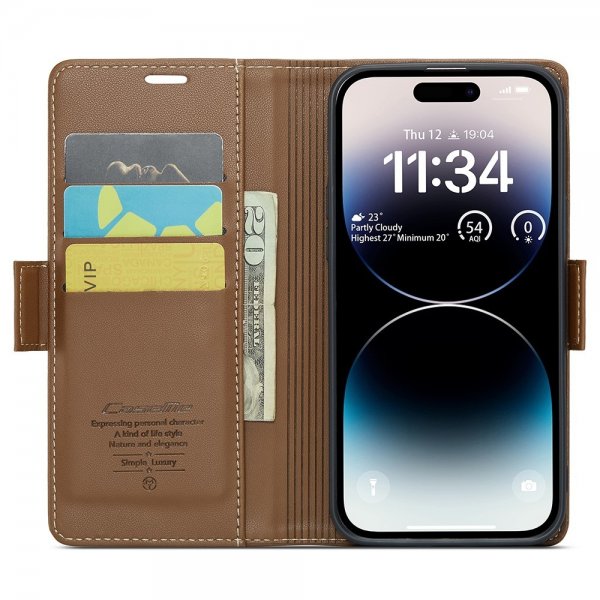 CaseMe iPhone 15 Pro Max Fodral 023 Series Brun