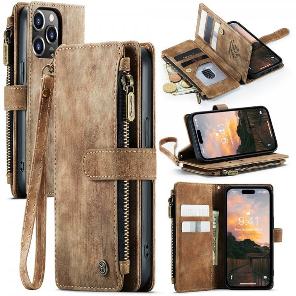 CaseMe iPhone 15 Pro Max Fodral C30 Series Brun