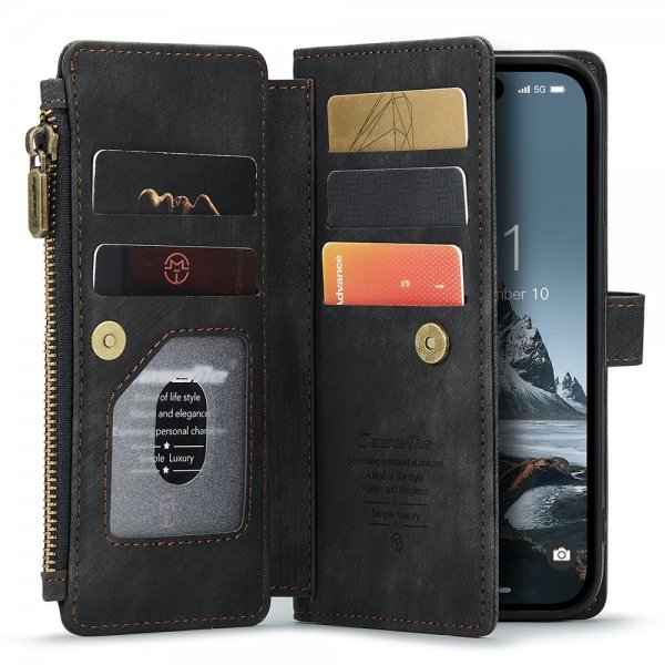 CaseMe iPhone 15 Pro Max Fodral C30 Series Svart