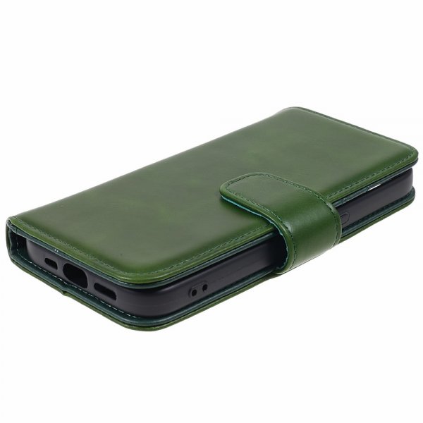 Nordic Covers iPhone 15 Pro Max Fodral Essential Leather Juniper Green