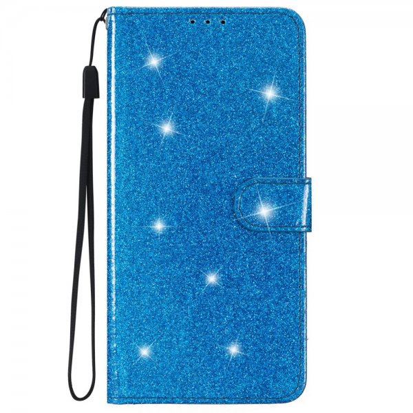iPhone 15 Pro Max Fodral Glitter Blå