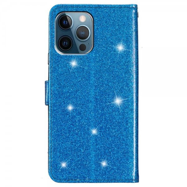 iPhone 15 Pro Max Fodral Glitter Blå