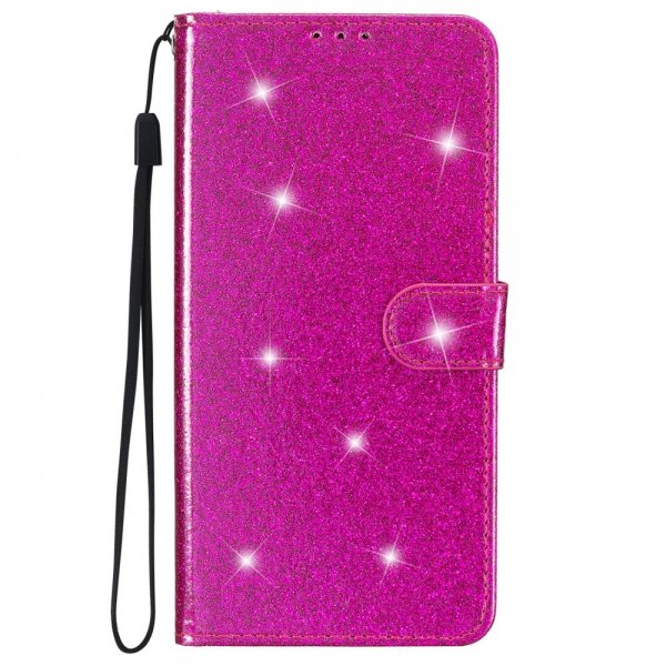 iPhone 15 Pro Max Fodral Glitter Magenta
