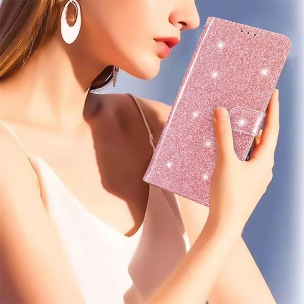 iPhone 15 Pro Max Fodral Glitter Roseguld
