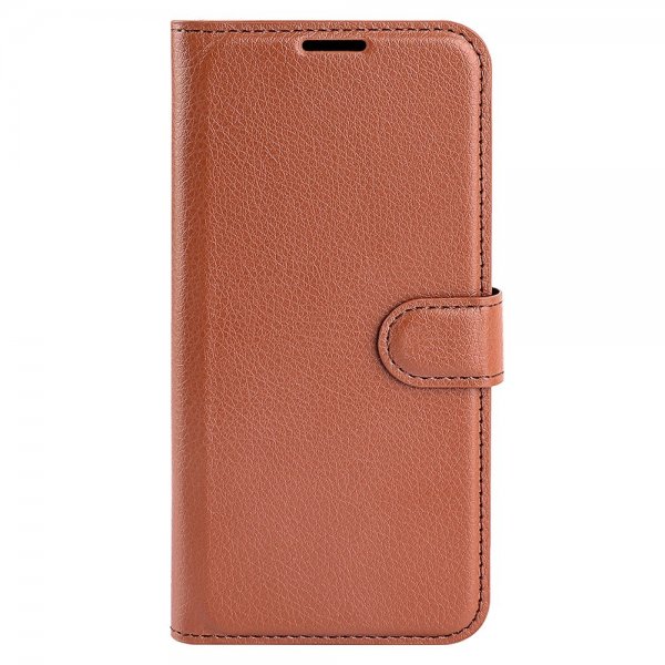 iPhone 15 Pro Max Fodral Litchi Brun