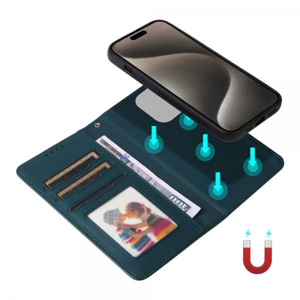 Betopnice iPhone 15 Pro Max Fodral med Löstagbart Skal 005 Blå