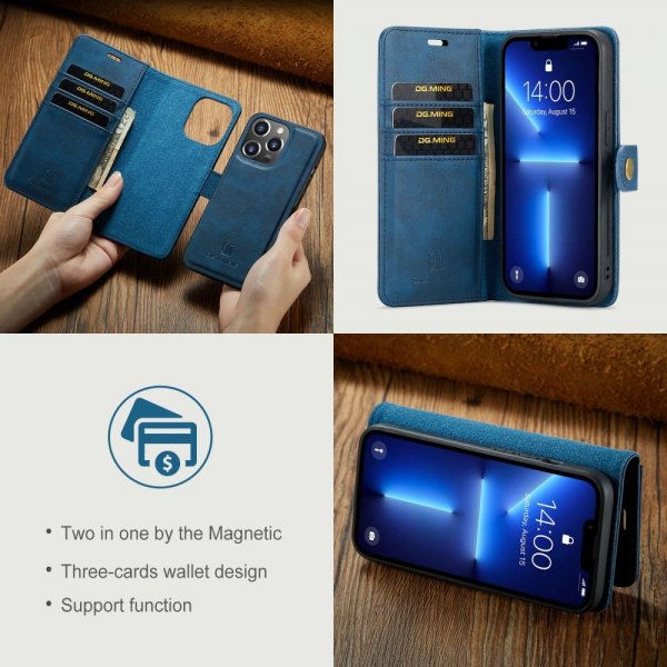 Dg.Ming iPhone 15 Pro Max Fodral med Löstagbart Skal Blå