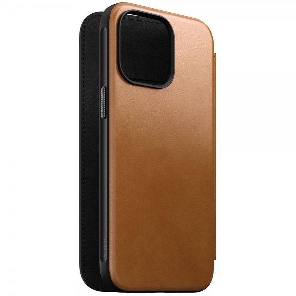 Nomad iPhone 15 Pro Max Fodral Modern Leather Folio English Tan