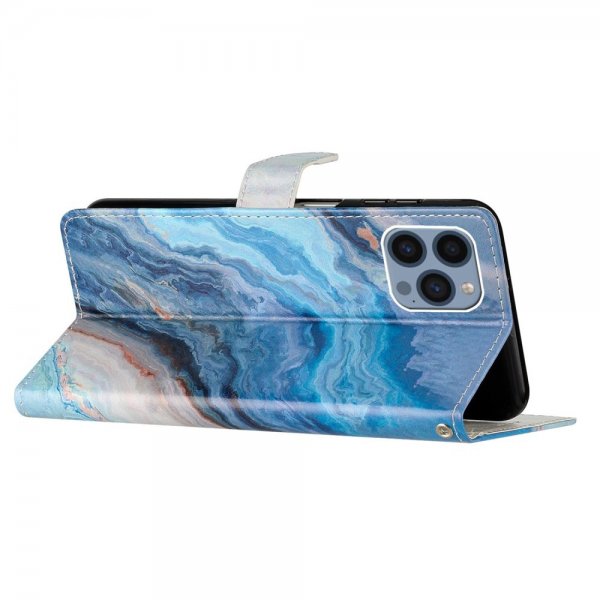 iPhone 15 Pro Max Fodral Motiv Blå Marmor