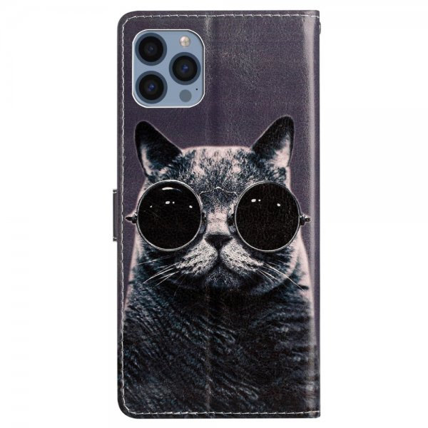 iPhone 15 Pro Max Fodral Motiv Katt med Solglasögon