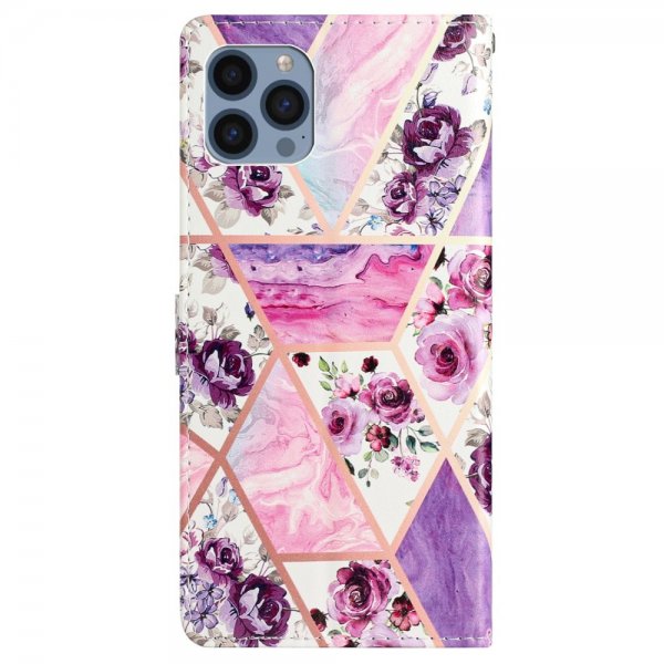 iPhone 15 Pro Max Fodral Motiv Lila Blommor