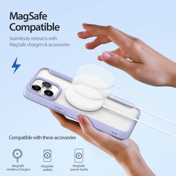 Dux Ducis iPhone 15 Pro Max Fodral Skin X Pro Series MagSafe Lila
