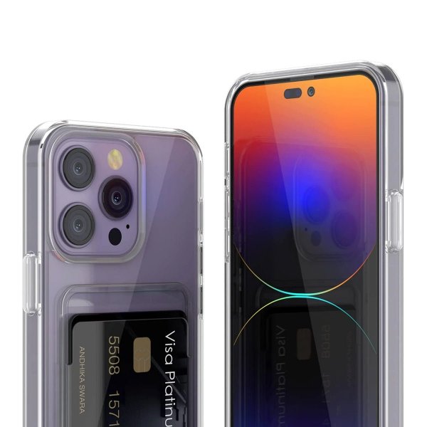 Rvelon iPhone 15 Pro Max Skal Korthållare Transparent