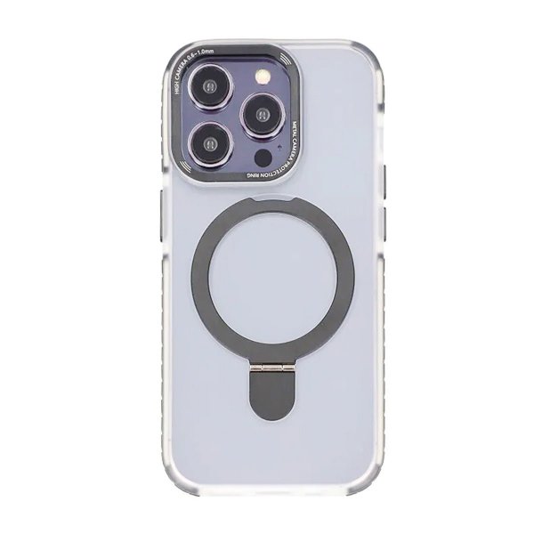 iPhone 15 Pro Max Skal MagSafe Utfällbar med Stativ Grå