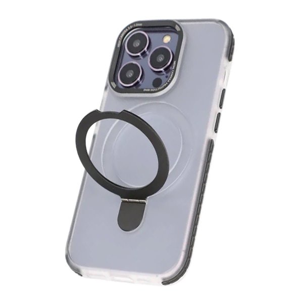 iPhone 15 Pro Max Skal MagSafe Utfällbar med Stativ Svart