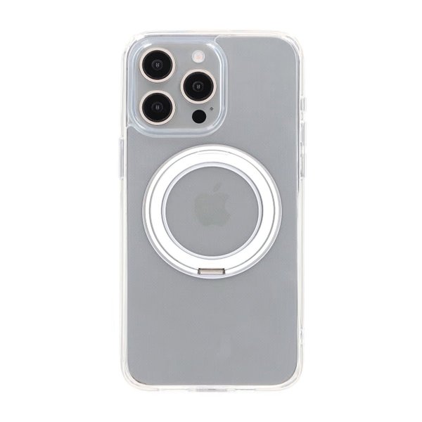iPhone 15 Pro Max Skal Roterbart MagSafe Stativ Transparent