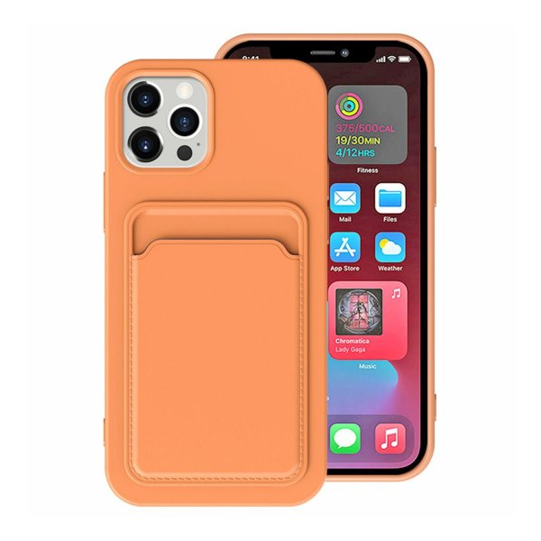 iPhone 15 Pro Max Skal Korthållare Orange