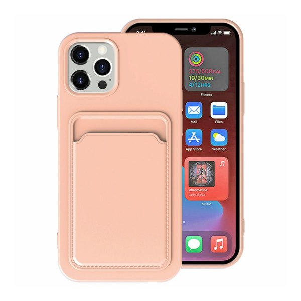 iPhone 15 Pro Max Skal Korthållare Rosa