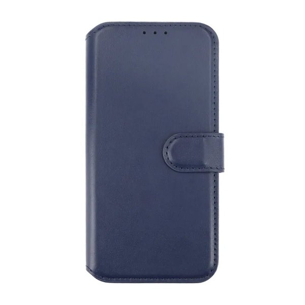 Rvelon iPhone 15 Pro Max Fodral Äkta Läder Blå