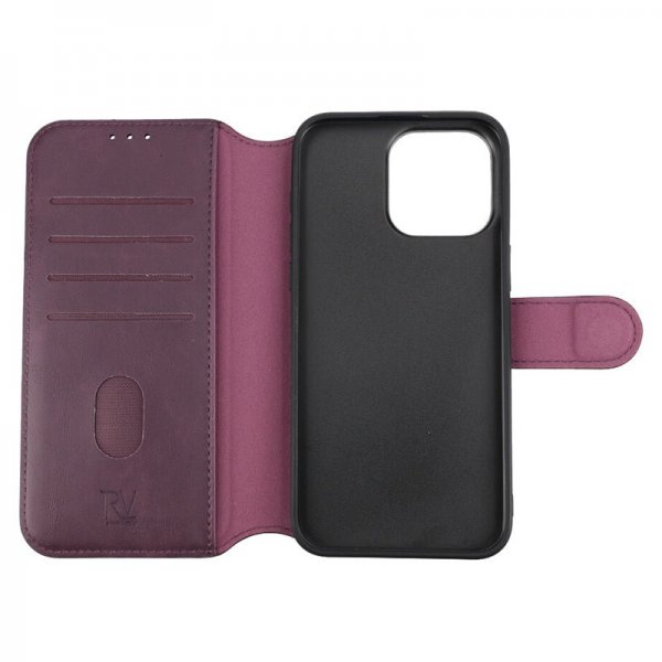 Rvelon iPhone 15 Pro Max Fodral 4 Kortfack MagSafe Lila