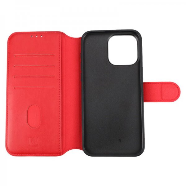 Rvelon iPhone 15 Pro Max Fodral 4 Kortfack MagSafe Röd