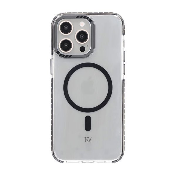 Rvelon iPhone 15 Pro Max Skal TPU MagSafe Svart Transparent