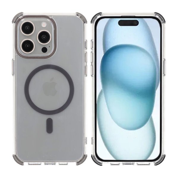 Rvelon iPhone 15 Pro Max Skal Förstärkta Hörn Grå