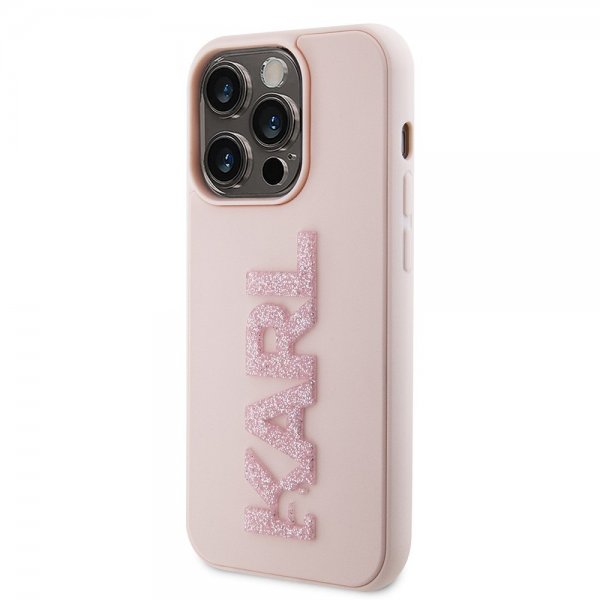 Karl Lagerfeld iPhone 15 Pro Max Skal 3D Rubber Karl Rosa