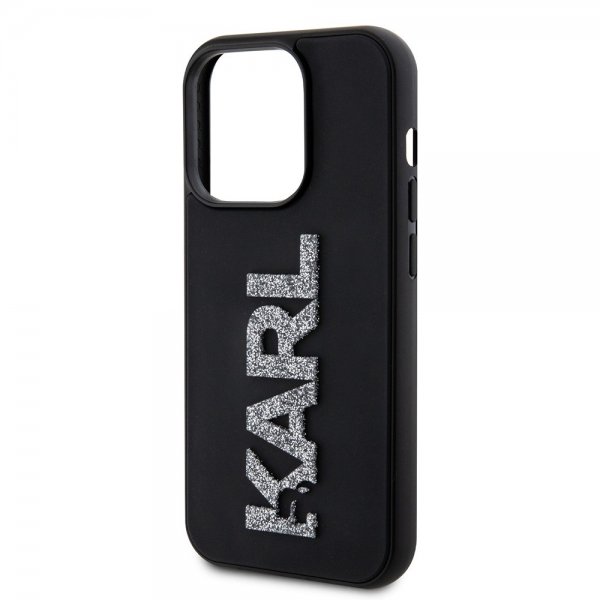 Karl Lagerfeld iPhone 15 Pro Max Skal 3D Rubber Karl Svart