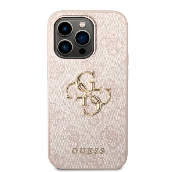 Guess iPhone 15 Pro Max Skal 4G Logo Rosa